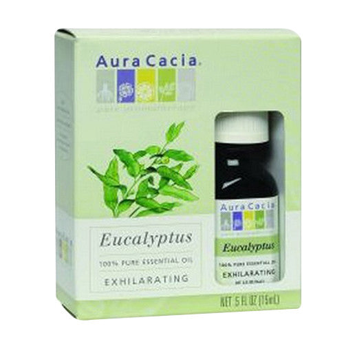 Aura Cacia 100% Pure Essential Oil Eucalyptus (E. Globulus) - 0.5 Oz